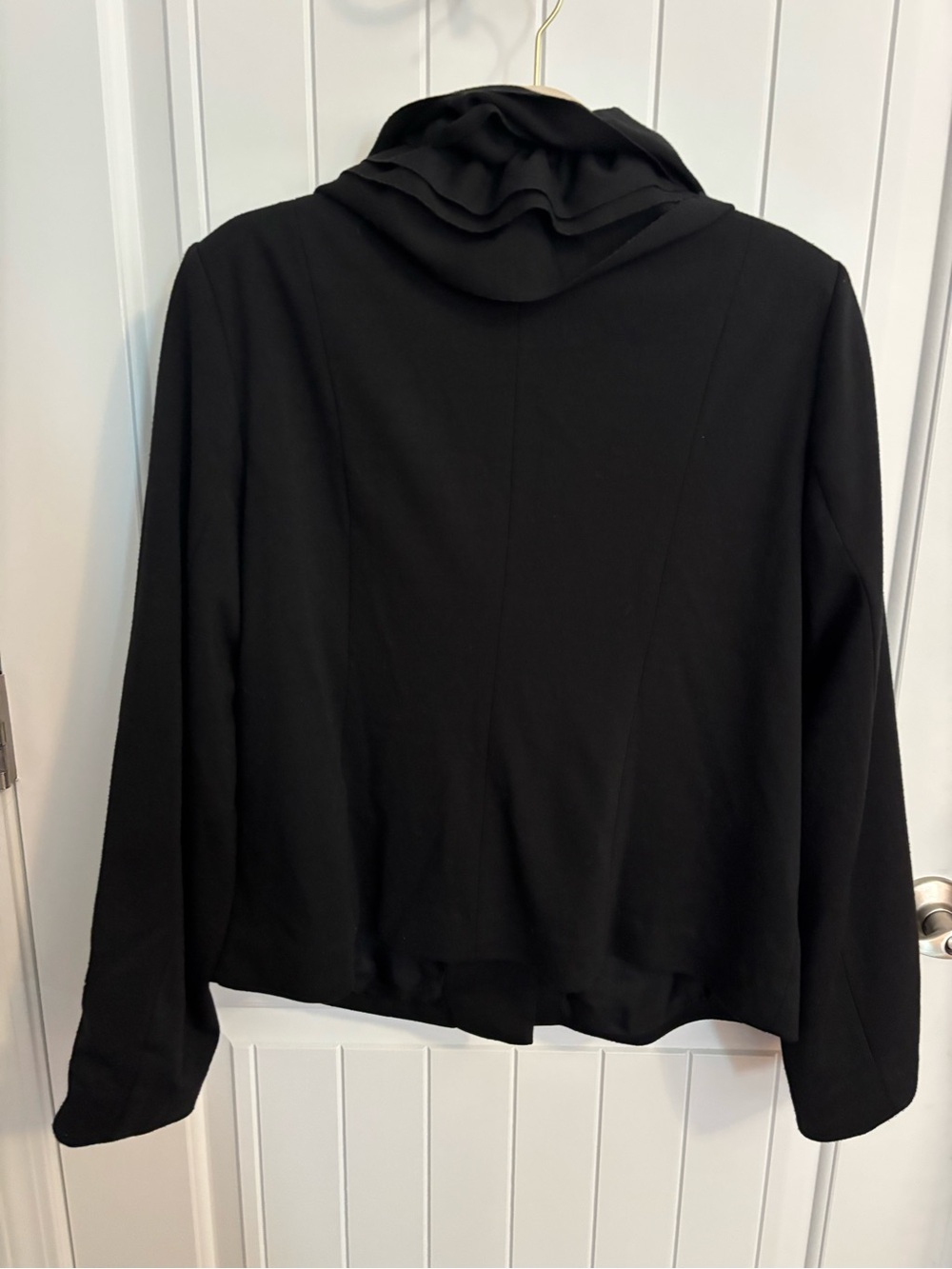 Madison Black Ruffle-Front Blazer - Picture 6 of 8
